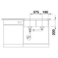 Кухонна мийка Blanco SUBLINE 350/350-U (527831) білий