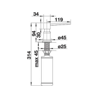 Дозатор рідкого миючого засобу Blanco LATO 527721 satin platinum