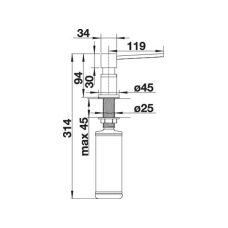 Дозатор рідкого миючого засобу Blanco LATO 527721 satin platinum
