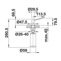 Дозатор рідкого миючого засобу Blanco Torre 527722 satin platinum