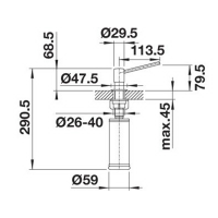 Дозатор рідкого миючого засобу Blanco TORRE 527744 Satin dark steel