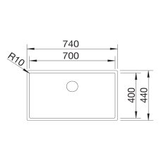 Кухонна мийка Blanco CLARON 700-U (527835) Dark Steel