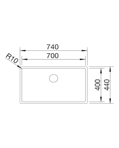 Кухонна мийка Blanco CLARON 700-U (527835)