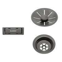 Комплект зливної арматури Blanco 207429 satin dark steel