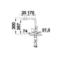 Кухонний змішувач Blanco FONTAS II satin platinum 527714