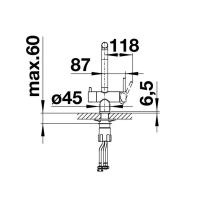 Кухонний змішувач Blanco FONTAS II (527736) Satin dark steel