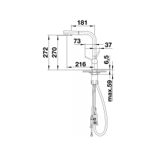 Кухонний змішувач Blanco FONTAS-S II (527737) satin dark steel