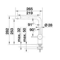 Кухонний змішувач Blanco LINUS satin dark steel 527732