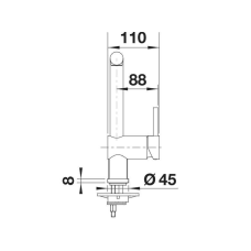 Кухонний змішувач Blanco LINUS satin dark steel 527732