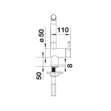 Кухонний змішувач Blanco LINUS-S satin dark steel 527733