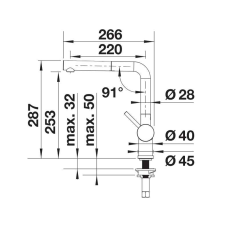 Кухонний змішувач Blanco LINUS-S satin dark steel 527733
