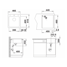 Кухонна мийка Blanco NAYA 45 (526574) білий