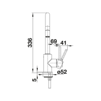 Кухонний змішувач Blanco MIDA-S (526653) чорний матовий