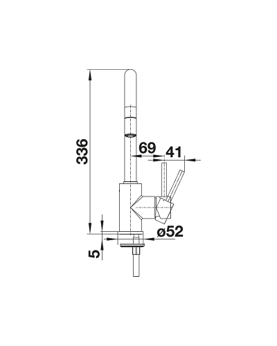 Кухонний змішувач Blanco MIDA-S (526653) чорний матовий