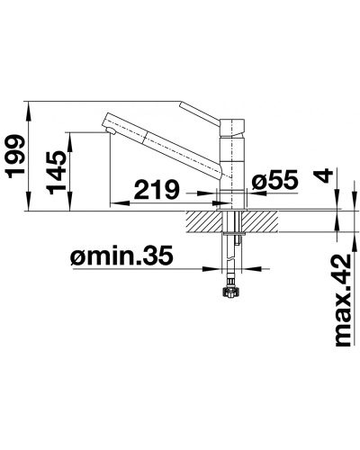 Кухонний змішувач Blanco KANO (526667) чорний матовий