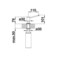 Дозатор рідкого миючого засобу Blanco LIVIA (526698) satin gold