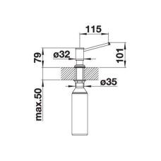 Дозатор рідкого миючого засобу Blanco LIVIA (526698) satin gold