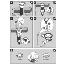 Кнопка клапана-автомата PushControl ІІІ 210670 нержавіюча сталь
