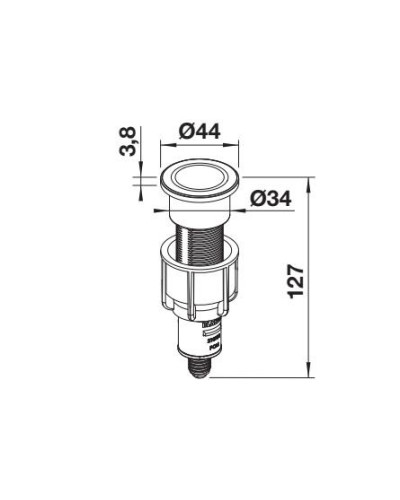 Кнопка клапана-автомата PushControl ІІІ 210672 satin gold