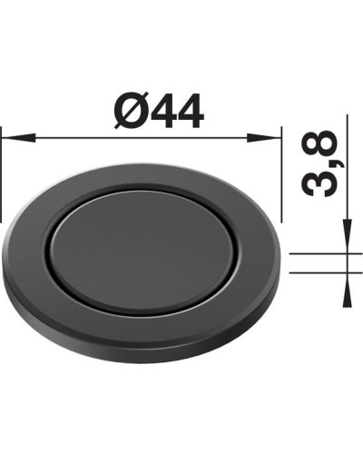 Кнопка клапана-автомата PushControl ІІІ  210671 чорний матовий