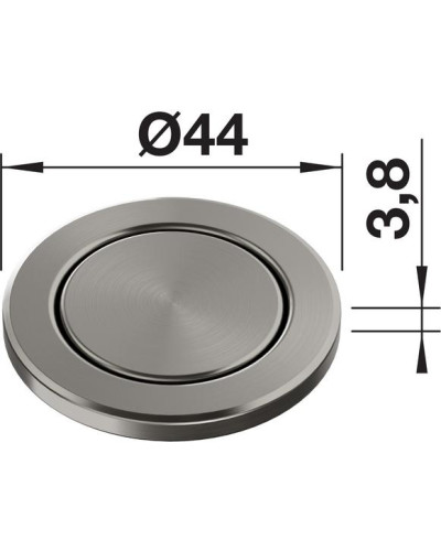 Кнопка клапана-автомата PushControl ІІІ 210677 satin platinum