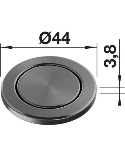 Кнопка клапана-автомата PushControl ІІІ 210676 satin dark steel