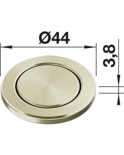 Кнопка клапана-автомата PushControl ІІІ 210672 satin gold