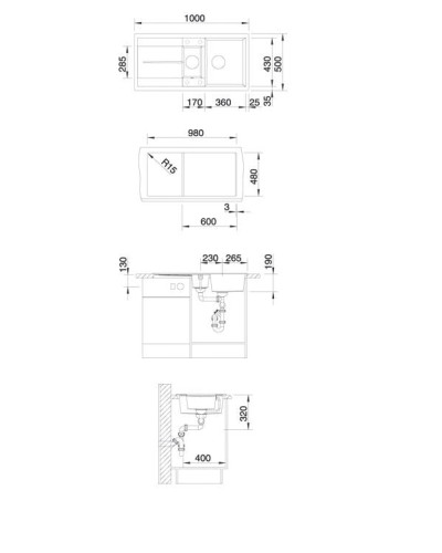 Кухонна мийка Blanco METRA 6S (513046) білий