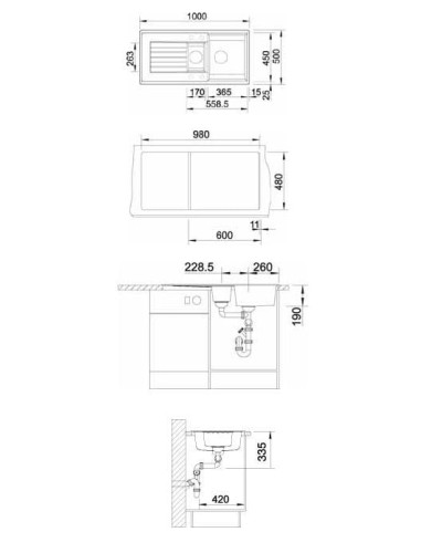 Кухонна мийка Blanco ZIA 6S (514748) антрацит