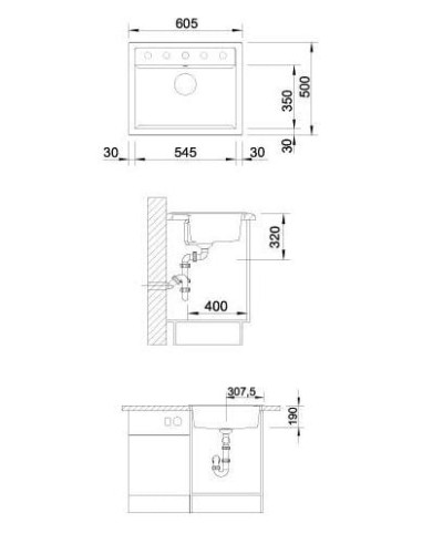 Кухонна мийка Blanco DALAGO 6-F (514773) антрацит