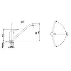 Кухонний змішувач Blanco DARAS (517729) кава