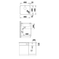 Кухонна мийка Blanco SUPRA 450-U (518203) полірована