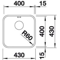 Кухонна мийка Blanco SUPRA 400-U (518201) полірована