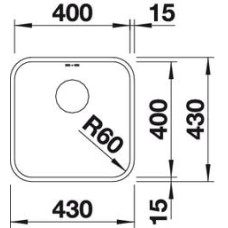 Кухонна мийка Blanco SUPRA 400-U (518201) полірована
