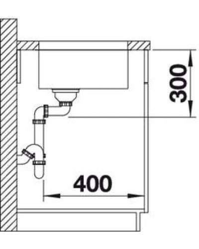 Кухонна мийка Blanco SUPRA 400-U (518201)