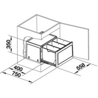 Система сортування відходів Blanco SELECT BOTTON PRO 60 automatic (517470)