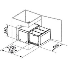 Система сортування відходів Blanco SELECT BOTTON PRO 60 automatic (517470)