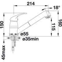 Кухонний змішувач Blanco DARAS-S (517731) хром