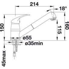 Кухонний змішувач Blanco DARAS-S (517731) хром