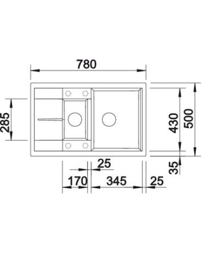 Кухонна мийка Blanco METRA 6S COMPACT (518876) темна скеля