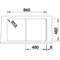 Кухонна мийка Blanco TIPO 45S (511942) матова