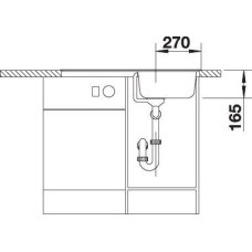 Кухонна мийка Blanco TIPO 45S (511942) матова