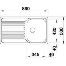 Кухонна мийка Blanco TIPO 45S (511942) матова