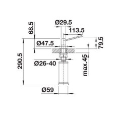 Дозатор рідкого миючого засобу Blanco TORRE 512593 хром