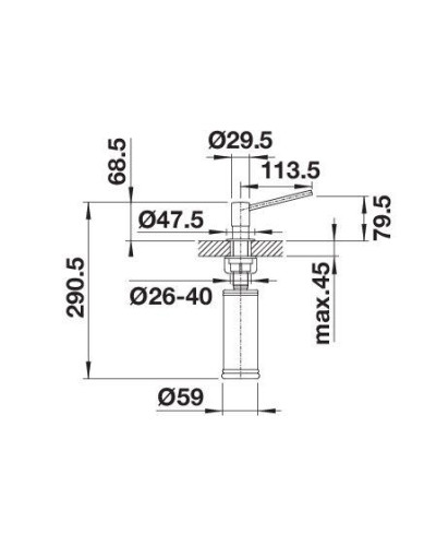 Дозатор рідкого миючого засобу Blanco TORRE 512594 нержавіюча сталь