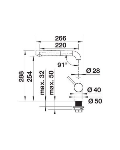 Кухонний змішувач Blanco LINUS-S-F (527523) чорний матовий