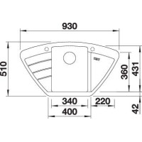 Кухонна мийка Blanco ZIA 9 E 514764 антрацит