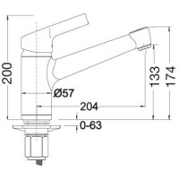 Кухонний змішувач Blanco ELIPSO II 514882 нержавіюча сталь
