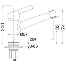 Кухонний змішувач Blanco ELIPSO II 514882 нержавіюча сталь