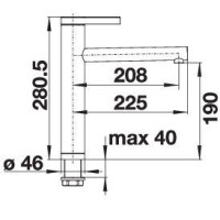 Кухонний змішувач Blanco LINEE (517596) сталь з матовою поліровкою